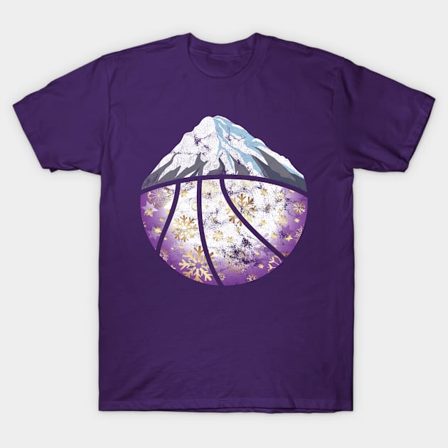 Basketball Mountains Retro T-Shirt by Rayrock76